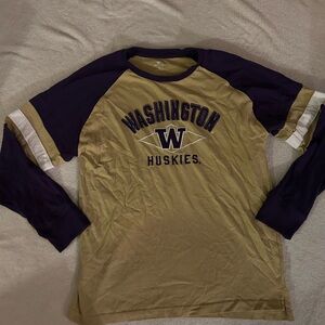 Washington Huskies Men's Purple and Gold Long Sleeve Tee